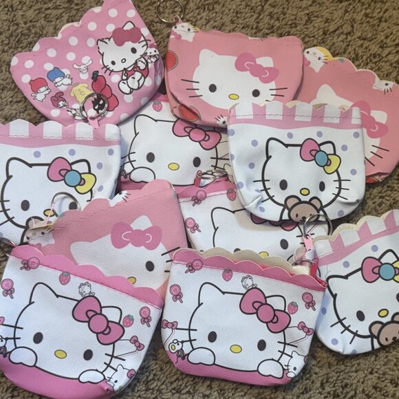 Lot of NEW Hello Kitty Accessories (barrettes, socks, coin purses & bracelets) - Picture 2 of 10